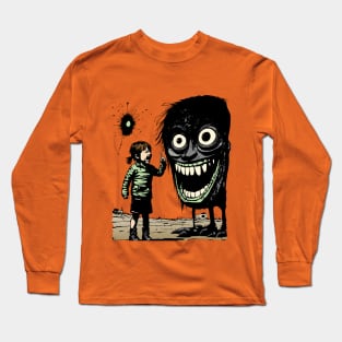 Portal of Pouts-Mad Girl and her Goofy Monster Long Sleeve T-Shirt